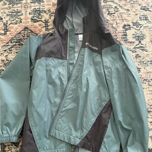 Columbia Kids' Teal and Gray Raincoat